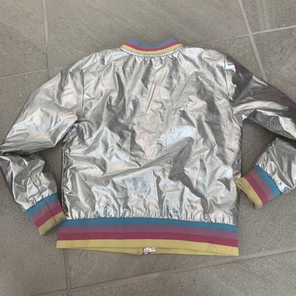 Trolls world tour Girls Gray Bomber Jacket - Picture 4 of 4